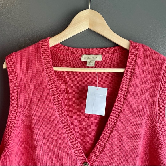 Appleseed's Pink Cardigan Vest - Picture 3 of 6